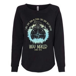 Spiritual Way Maker Bible Verse Christian Faith Way Maker Womens California Wash Sweatshirt