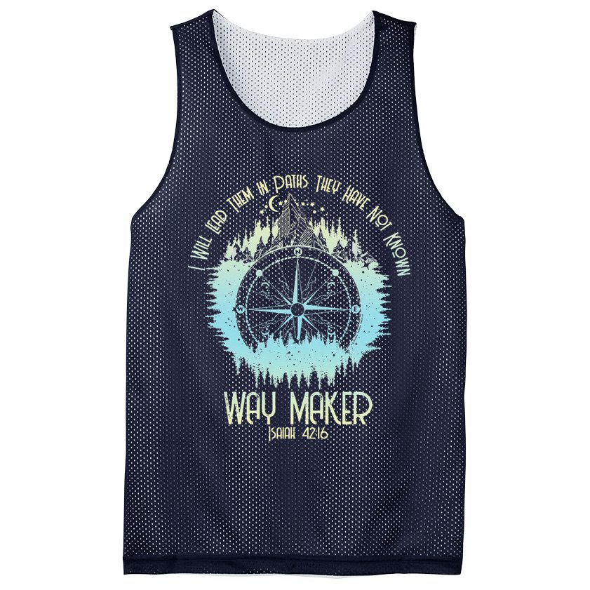 Spiritual Way Maker Bible Verse Christian Faith Way Maker Mesh Reversible Basketball Jersey Tank