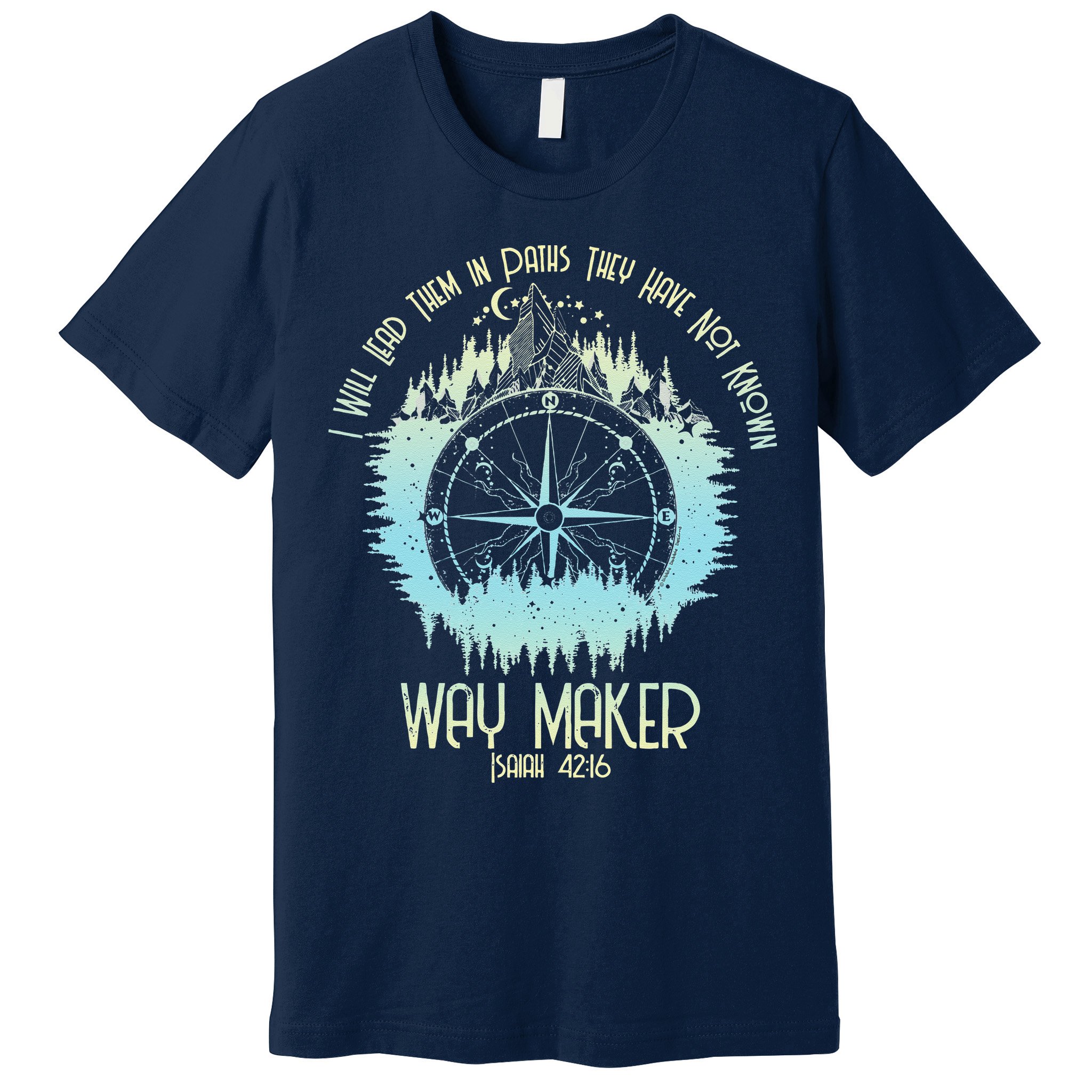 Spiritual Way Maker Bible Verse Christian Faith Way Maker Premium T-Shirt