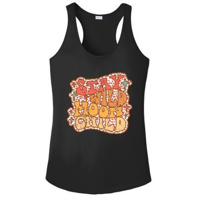 Stay Wild Moon Child Motivational Slogan Calligraphy Ladies PosiCharge Competitor Racerback Tank