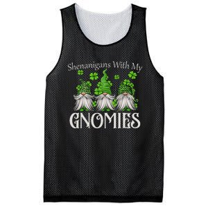 Shenanigans With My Gnomies St Patrick's Day Gnome Shamrock Mesh Reversible Basketball Jersey Tank