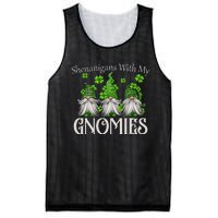 Shenanigans With My Gnomies St Patrick's Day Gnome Shamrock Mesh Reversible Basketball Jersey Tank