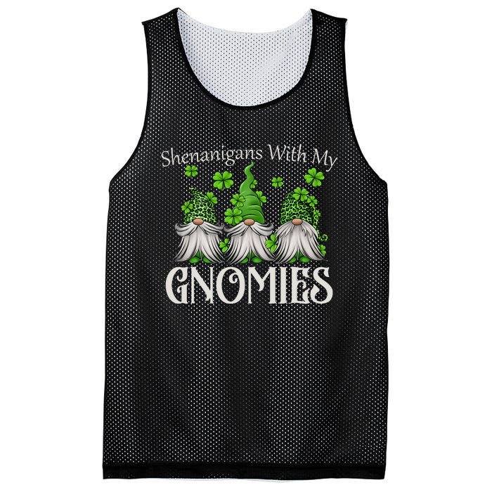 Shenanigans With My Gnomies St Patrick's Day Gnome Shamrock Mesh Reversible Basketball Jersey Tank