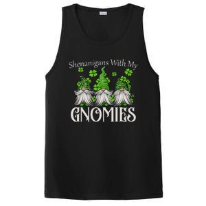 Shenanigans With My Gnomies St Patrick's Day Gnome Shamrock PosiCharge Competitor Tank