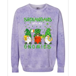 Shenanigans With My Gnomies St Patrick's Day Gnome Lover Colorblast Crewneck Sweatshirt