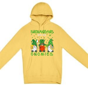 Shenanigans With My Gnomies St Patrick's Day Gnome Lover Premium Pullover Hoodie