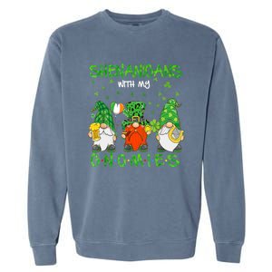 Shenanigans With My Gnomies St Patrick's Day Gnome Lover Garment-Dyed Sweatshirt