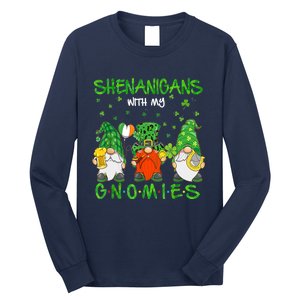 Shenanigans With My Gnomies St Patrick's Day Gnome Lover Long Sleeve Shirt