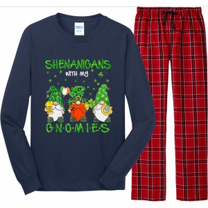 Shenanigans With My Gnomies St Patrick's Day Gnome Lover Long Sleeve Pajama Set