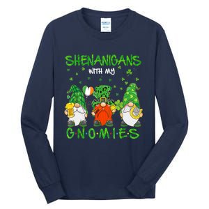 Shenanigans With My Gnomies St Patrick's Day Gnome Lover Tall Long Sleeve T-Shirt