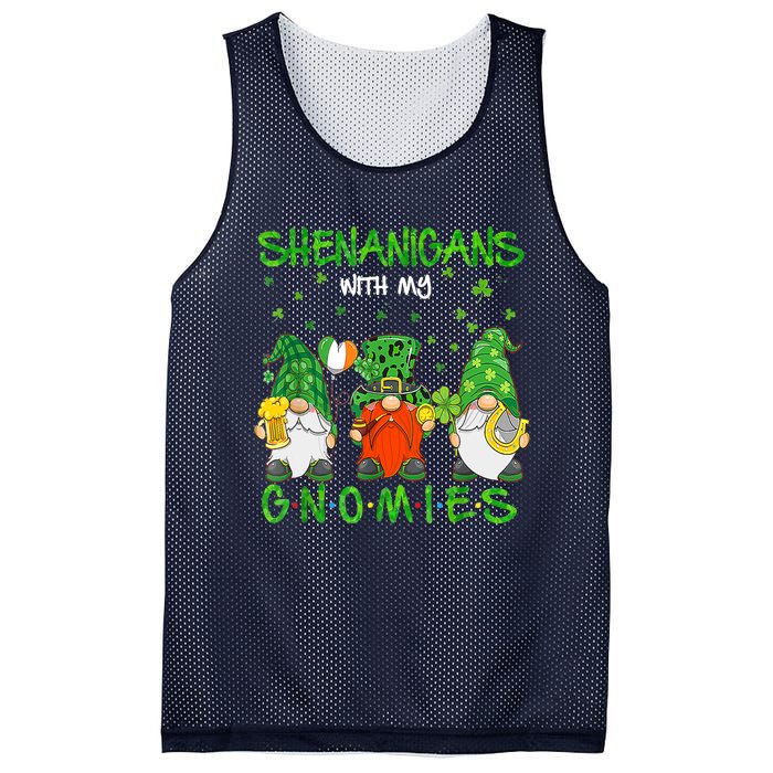 Shenanigans With My Gnomies St Patrick's Day Gnome Lover Mesh Reversible Basketball Jersey Tank