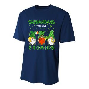 Shenanigans With My Gnomies St Patrick's Day Gnome Lover Performance Sprint T-Shirt