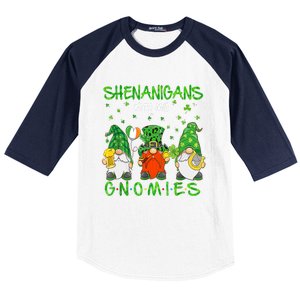 Shenanigans With My Gnomies St Patrick's Day Gnome Lover Baseball Sleeve Shirt