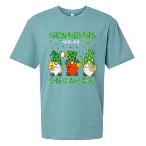 Shenanigans With My Gnomies St Patrick's Day Gnome Lover Sueded Cloud Jersey T-Shirt