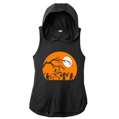 Sun Wukong Monkey King Trick Or Treat Fun Halloween Costume Ladies PosiCharge Tri-Blend Wicking Draft Hoodie Tank