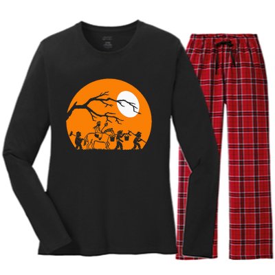 Sun Wukong Monkey King Trick Or Treat Fun Halloween Costume Women's Long Sleeve Flannel Pajama Set 