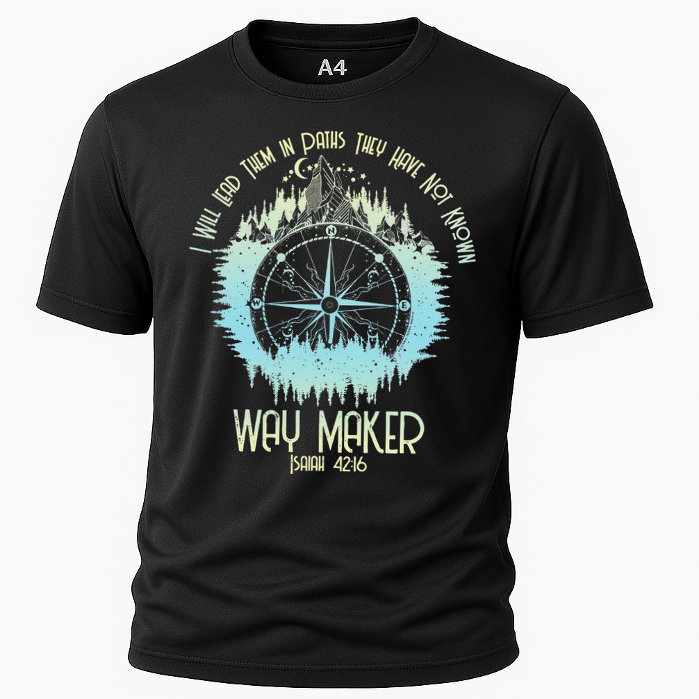 Spiritual Way Maker Bible Verse Christian Faith Way Maker Cooling Performance Crew T-Shirt
