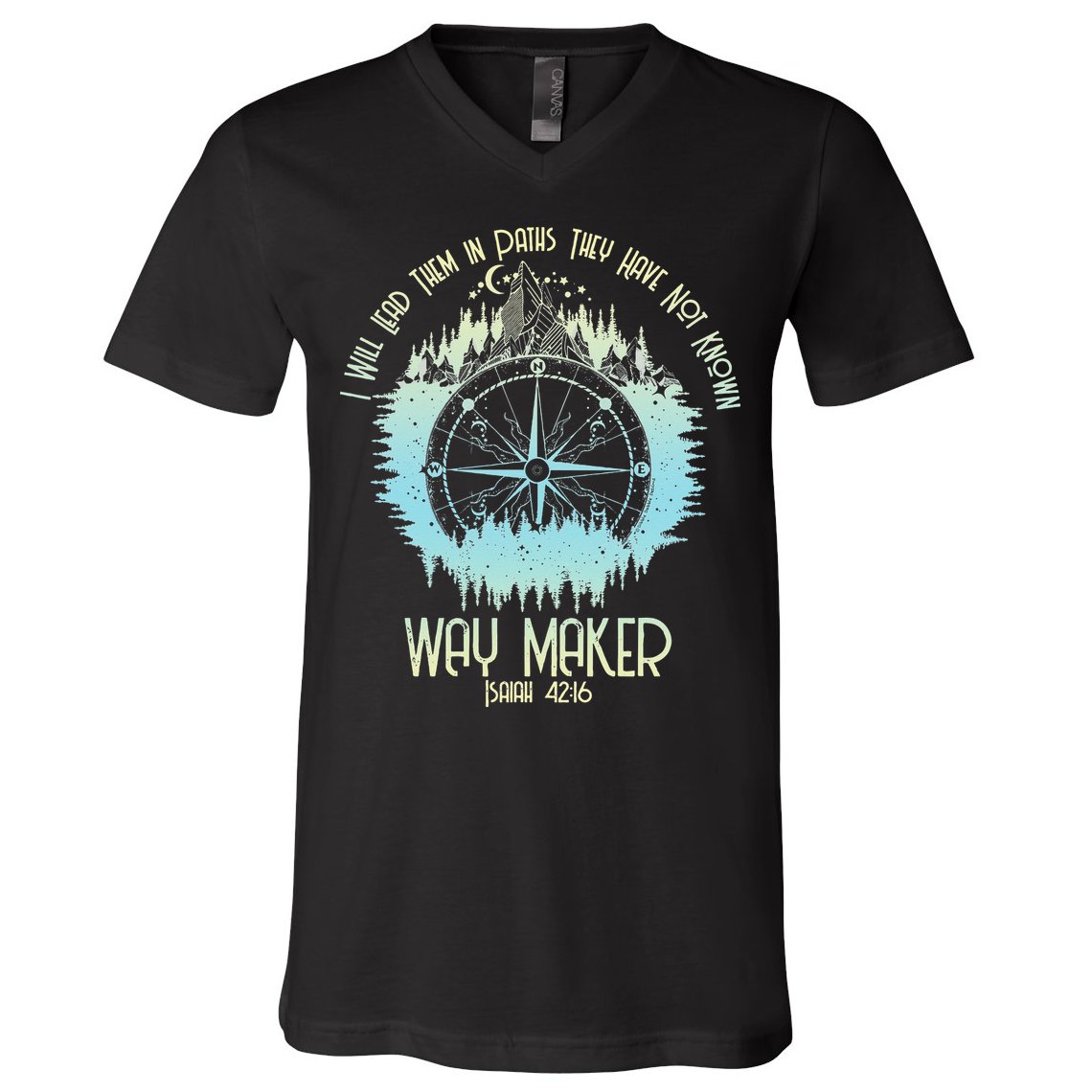 Spiritual Way Maker Bible Verse Christian Faith Way Maker V-Neck T-Shirt