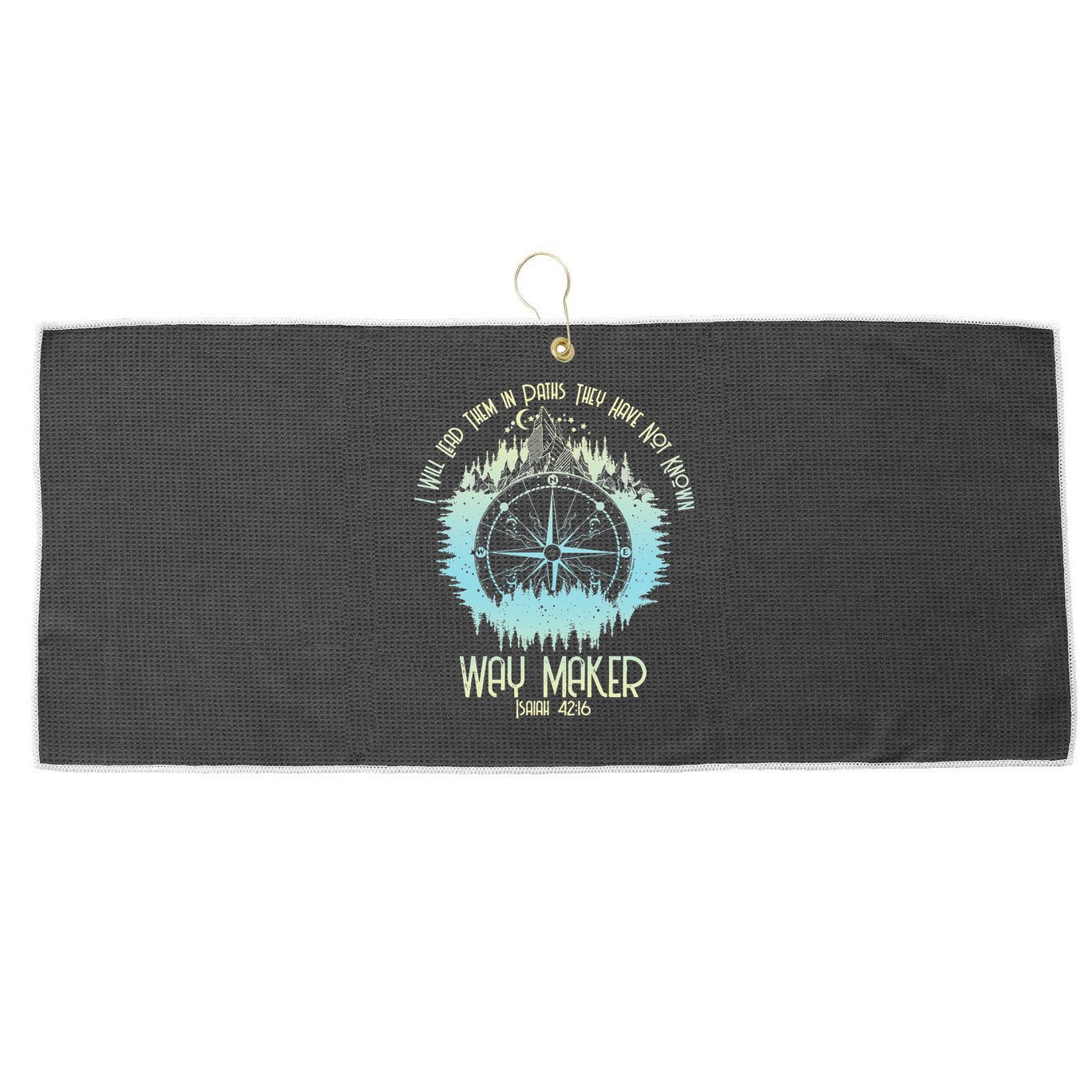 Spiritual Way Maker Bible Verse Christian Faith Way Maker Large Microfiber Waffle Golf Towel