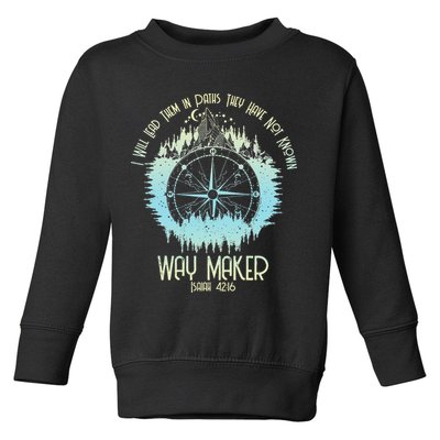Spiritual Way Maker Bible Verse Christian Faith Way Maker Toddler Sweatshirt