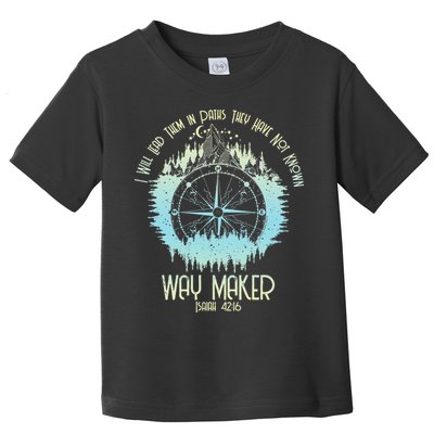 Spiritual Way Maker Bible Verse Christian Faith Way Maker Toddler T-Shirt