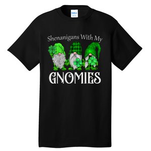 Shenanigans With My Gnomies St Patrick's Day Gnome Shamrock Tall T-Shirt