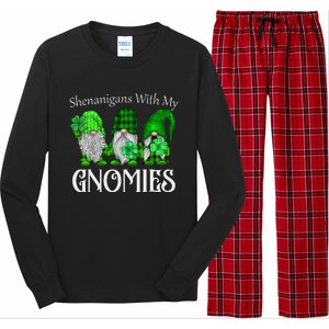 Shenanigans With My Gnomies St Patrick's Day Gnome Shamrock Long Sleeve Pajama Set