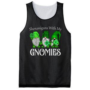 Shenanigans With My Gnomies St Patrick's Day Gnome Shamrock Mesh Reversible Basketball Jersey Tank