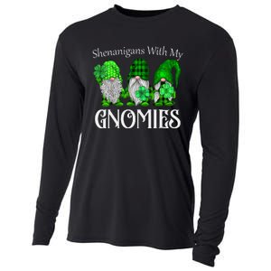 Shenanigans With My Gnomies St Patrick's Day Gnome Shamrock Cooling Performance Long Sleeve Crew