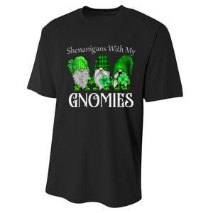 Shenanigans With My Gnomies St Patrick's Day Gnome Shamrock Performance Sprint T-Shirt