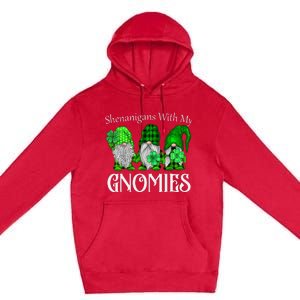 Shenanigans With My Gnomies St Patrick's Day Gnome Shamrock Premium Pullover Hoodie