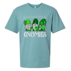 Shenanigans With My Gnomies St Patrick's Day Gnome Shamrock Sueded Cloud Jersey T-Shirt