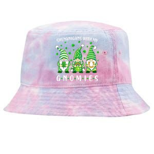 Shenanigans With My Gnomies St Patricks Day Gnome Tie-Dyed Bucket Hat