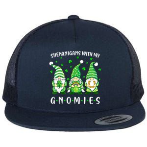 Shenanigans With My Gnomies St Patricks Day Gnome Flat Bill Trucker Hat