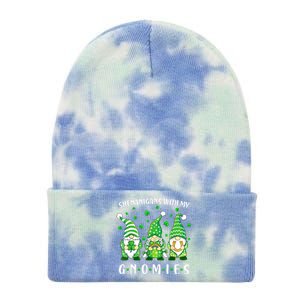 Shenanigans With My Gnomies St Patricks Day Gnome Tie Dye 12in Knit Beanie