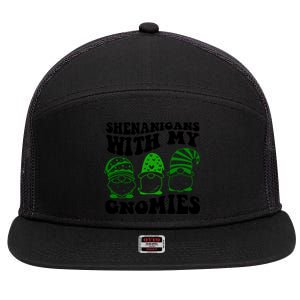 Shenanigans With My Gnomies St Patricks Day 7 Panel Mesh Trucker Snapback Hat