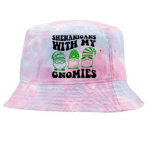 Shenanigans With My Gnomies St Patricks Day Tie-Dyed Bucket Hat