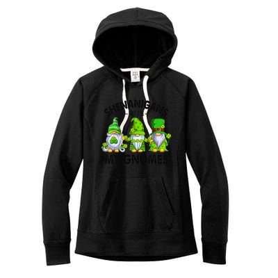 Shenanigans With My Gnomes Funny St Patrick's Day Crew Women's Fleece Hoodie