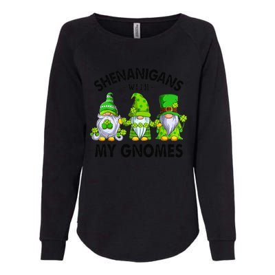 Shenanigans With My Gnomes Funny St Patrick's Day Crew Womens California Wash Sweatshirt