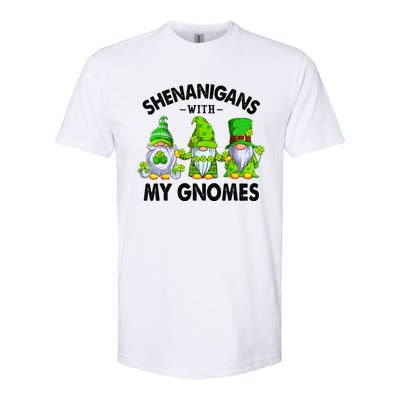 Shenanigans With My Gnomes Funny St Patrick's Day Crew Softstyle CVC T-Shirt