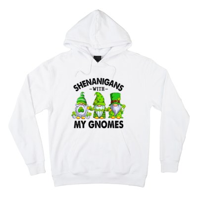 Shenanigans With My Gnomes Funny St Patrick's Day Crew Hoodie