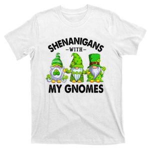 Shenanigans With My Gnomes Funny St Patrick's Day Crew T-Shirt