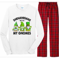 Shenanigans With My Gnomes Funny St Patrick's Day Crew Long Sleeve Pajama Set