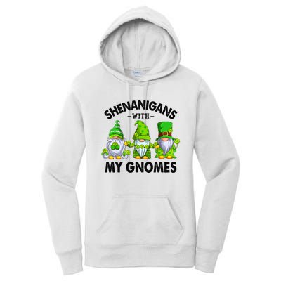 Shenanigans With My Gnomes Funny St Patrick's Day Crew Women's Pullover Hoodie