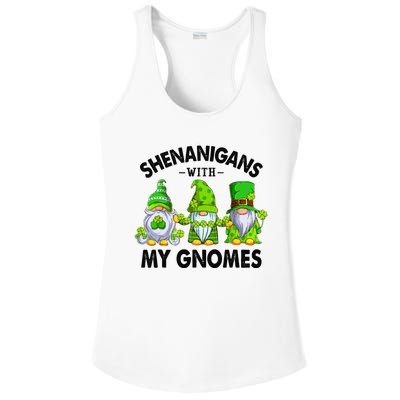 Shenanigans With My Gnomes Funny St Patrick's Day Crew Ladies PosiCharge Competitor Racerback Tank