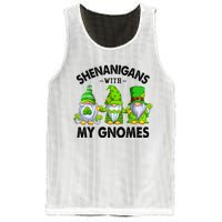 Shenanigans With My Gnomes Funny St Patrick's Day Crew Mesh Reversible Basketball Jersey Tank