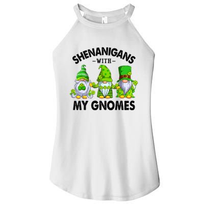 Shenanigans With My Gnomes Funny St Patrick's Day Crew Women's Perfect Tri Rocker Tank