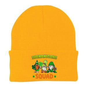 Shenanigans With My Gnomies St Patrick's Day Gnome Shamrock Knit Cap Winter Beanie