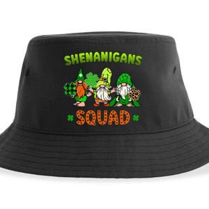 Shenanigans With My Gnomies St Patrick's Day Gnome Shamrock Sustainable Bucket Hat