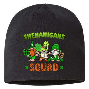 Shenanigans With My Gnomies St Patrick's Day Gnome Shamrock Sustainable Beanie